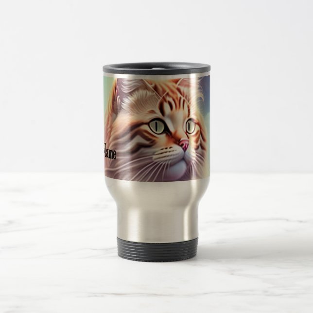 Caneca Térmica Romantik Katze mit Blumen (Centro)
