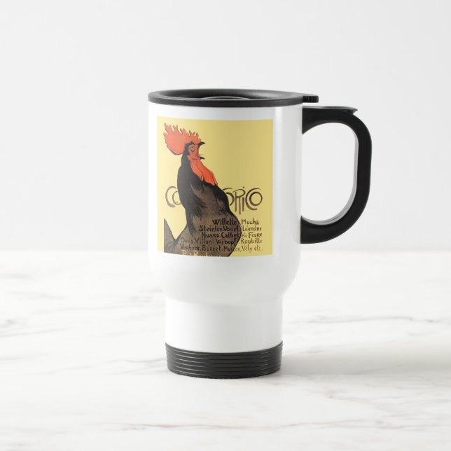 Caneca Térmica Rooster Steinlen Cocorico Arte Francesa (Direita)