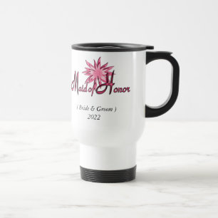 Caneca Térmica Rosa da madrinha de casamento