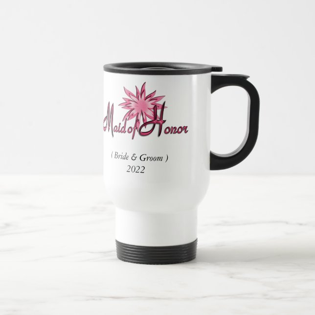 Caneca Térmica Rosa da madrinha de casamento (Direita)