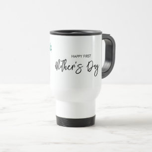 Caneca Térmica Rosa de Greenery do Primeiro Dia das Mães Foto