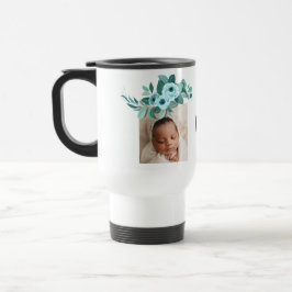 Caneca Térmica Rosa de Greenery do Primeiro Dia das Mães Foto