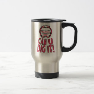 Caneca Térmica Rosa de rochas do voleibol