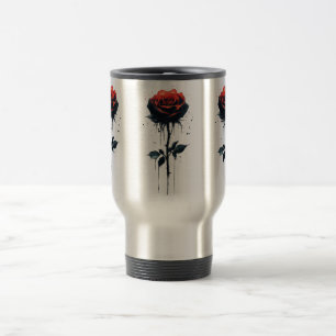Caneca Térmica Rosa de Sangue Gótico
