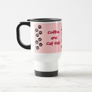 Caneca Térmica Rosa do cabelo do café e do gato