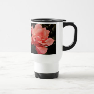 Caneca Térmica Rosa floral rosa pêssego bonita