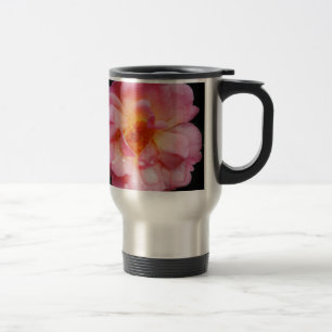 Caneca Térmica Rosa Rosa Rosa Rosa Cor-de-Rosa com Guias Negras
