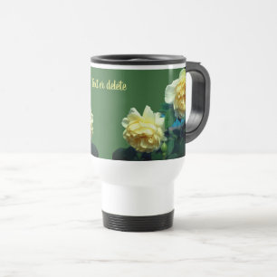 Caneca Térmica Rosas Amarelas Personalizadas