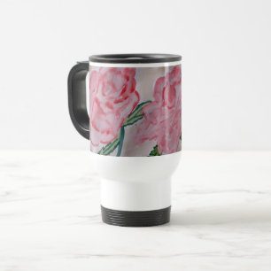 Caneca Térmica Rosas de Verão abstrato
