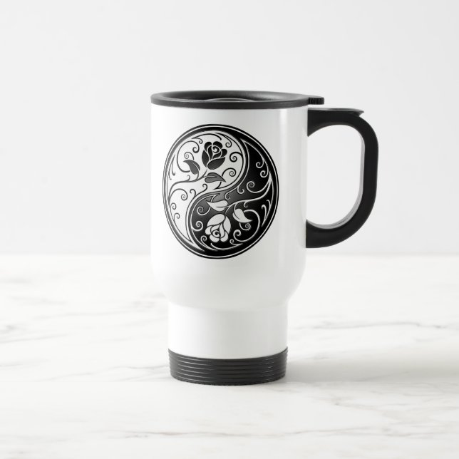 Caneca Térmica Rosas de Yin Yang (Direita)