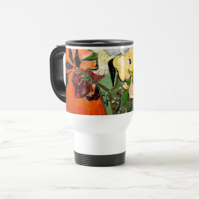 Caneca Térmica Rosas Van Gogh e Anemones (Frente Esquerda)