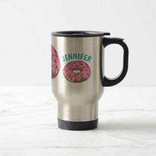 Caneca Térmica Rosquinha Rosa Personalizada Espingardas de Castan