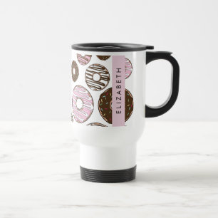 Caneca Térmica Rosquinhas Rosa, Rosquinhas Marrons, Espelhos, Seu
