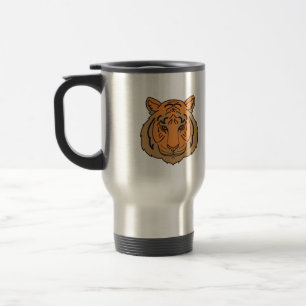 Caneca Térmica Rosto de Tigre Laranja