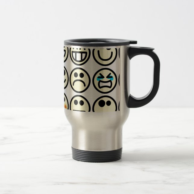 Caneca Térmica rosto feliz emoticon (Direita)