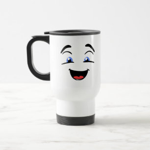 Caneca Térmica Rosto Olhado Azul