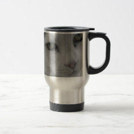 Caneca Térmica Rostos de gatos pretos e brancos