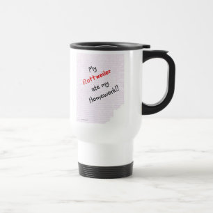 Caneca Térmica Rottweiler comeu minha tarefa