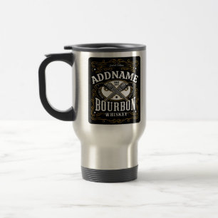 Caneca Térmica Rótulo Personalizado de Uísque Bourbon Vintage Arm