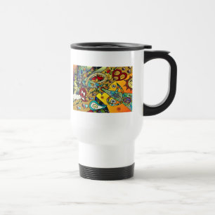 Caneca Térmica Roupas de Presentes do Ciclo de Vida Psicodélico d