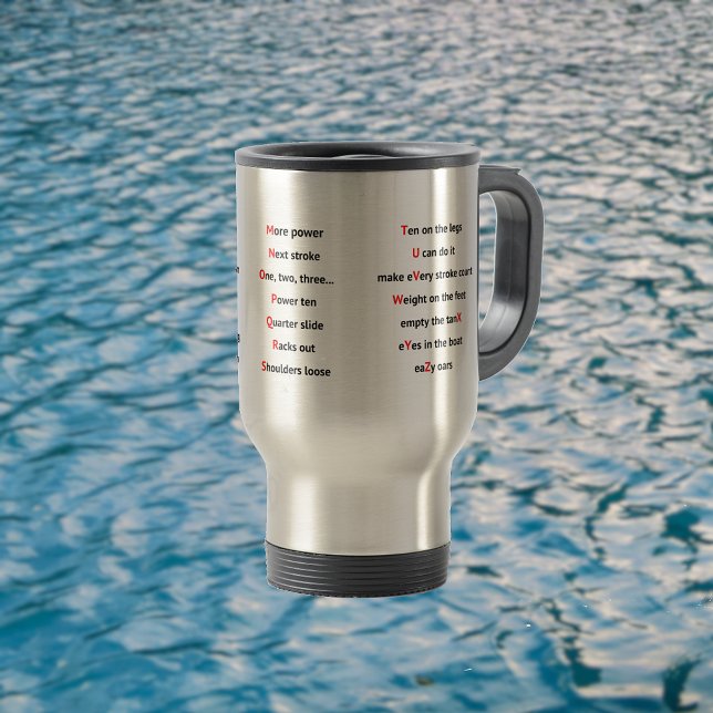 Caneca Térmica Rowers Alphabet, diversão A a Z (Criador carregado)