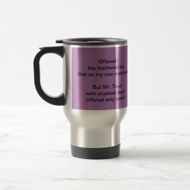 Caneca Térmica "Roxo seco - Truta em bruto" (Esquerda)