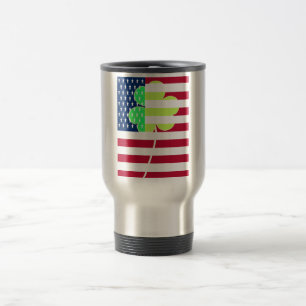 Caneca Térmica Rua de Clover do Bandeira Irlandesa Americana Sham