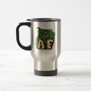 Caneca Térmica Rua. Dia de Patrick Lucky AF Luzes Marquee Irlande