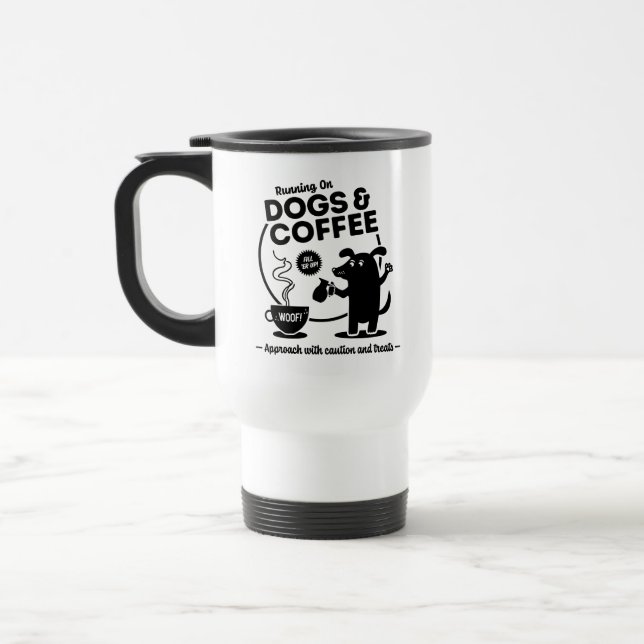 Caneca Térmica Running on Dogs and Coffee Travel Mug (Esquerda)