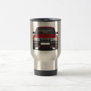 Caneca Térmica Saab 900 Turbo Retro - Carro Clássico Vermelho