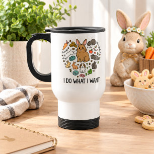 Caneca Térmica Saco de mão Bunny "Faço o que Quero" – Coelho Engr