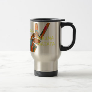 Caneca Térmica Saiu em Paz: Sinal de Vibrações Hakuna Matata