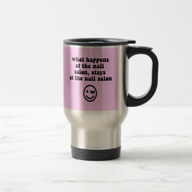 Caneca Térmica Salão de beleza engraçado do prego (Direita)