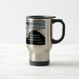 Caneca Térmica Salmos 40:1,2 Esperei pacientemente pelo Senhor...