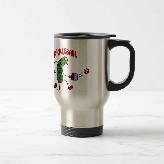 Caneca Térmica Salmoura engraçada que joga o design da ação de (Direita)