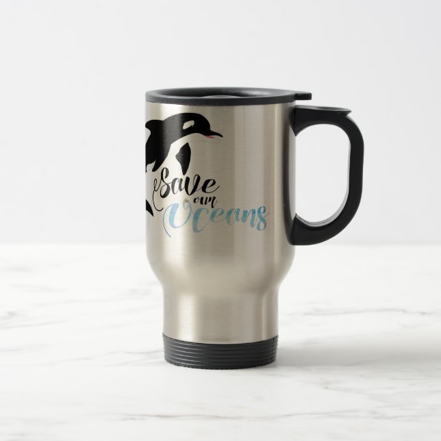 Caneca Térmica Salve nossos oceanos (Direita)