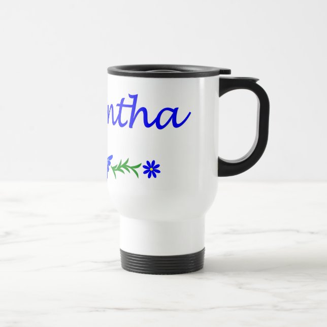 Caneca Térmica Samantha (borboleta azul) (Direita)
