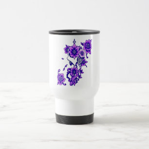Caneca Térmica Sangue Encantado - Crânio Floral Místico