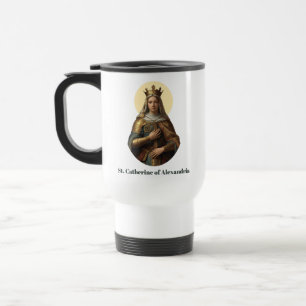 Caneca Térmica Santa Catarina de Alexandria Fé Católica Santa