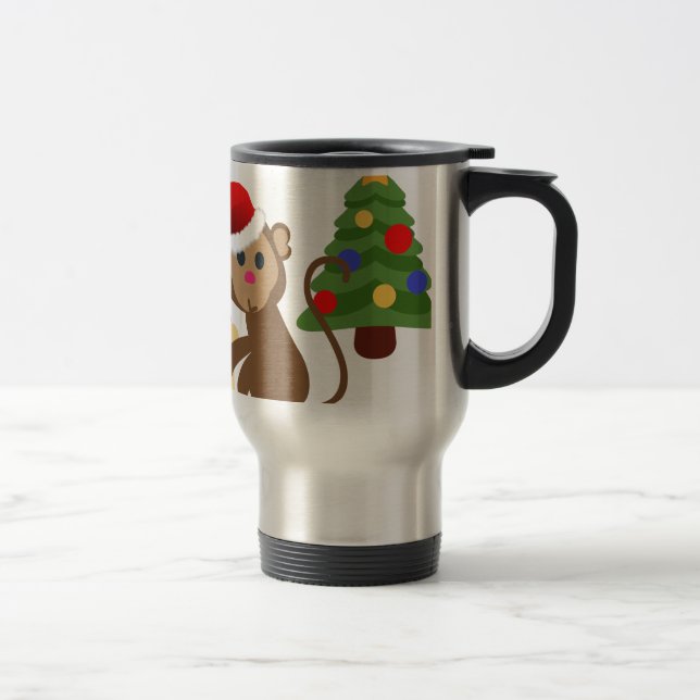 Caneca Térmica santa claus monkey emoji (Direita)