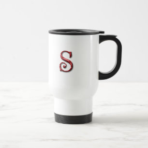 Caneca Térmica Santa Claus Monograma - Letra S Feriados de Natal