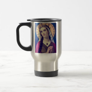 Caneca Térmica Santa Isabel da Hungria Estilo Romântico Premium