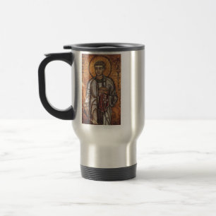 Caneca Térmica Santo Lawrence Impressão de Arte em Mosaico Ortodo