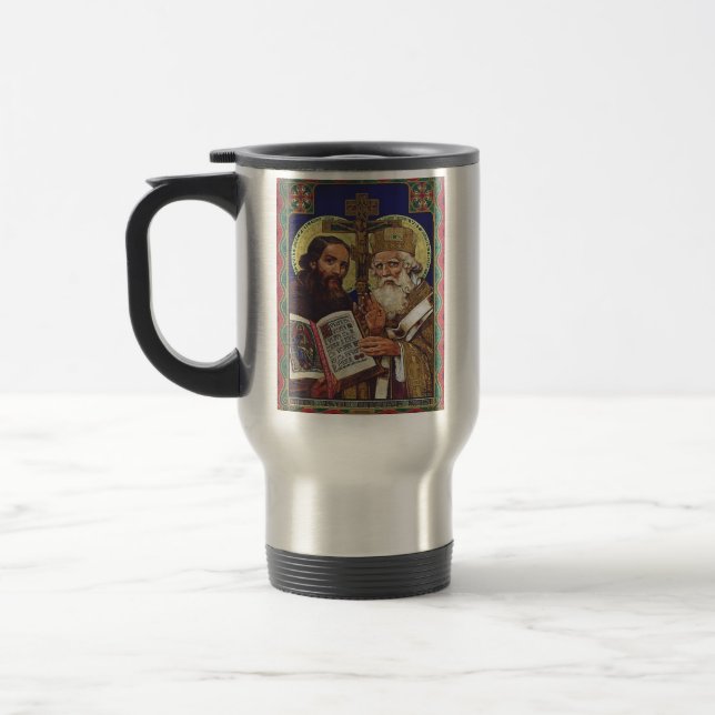 Caneca Térmica Santos Cirilo e Metódio Apóstolos dos Eslavos (Esquerda)