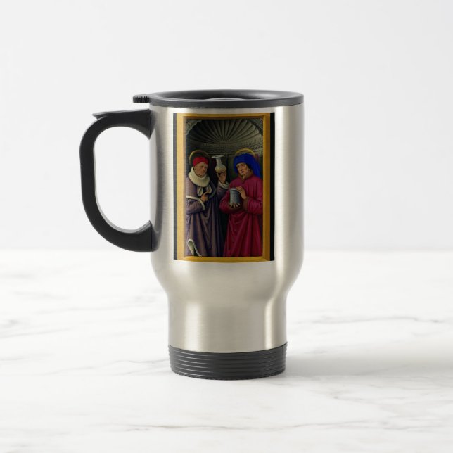 Caneca Térmica Santos Cosmas e Damian por Jean Bourdichon (Esquerda)