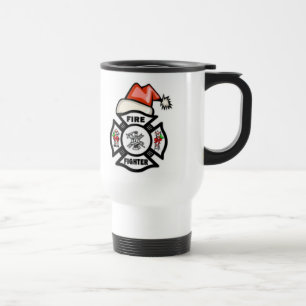 Caneca Térmica Sapador-bombeiro Papai Noel