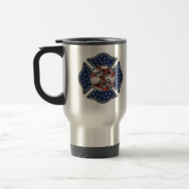 Caneca Térmica Sapador-bombeiro patriótico