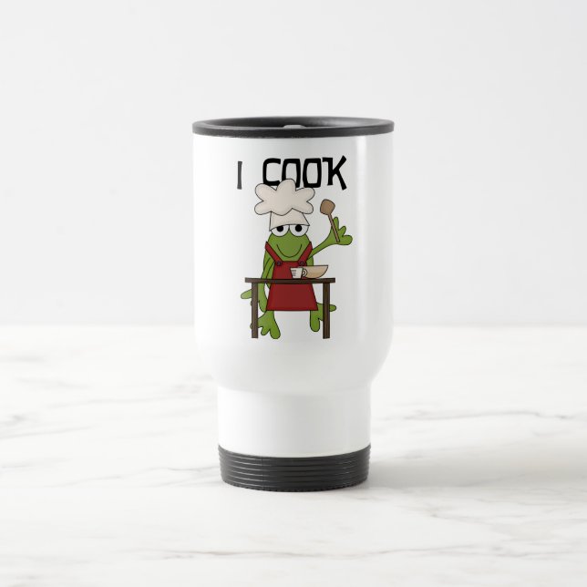 Caneca Térmica Sapo Chef I Cozinhando Camisetas e presentes (Centro)