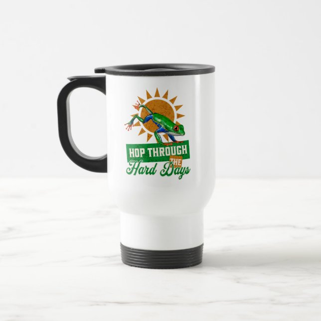 Caneca Térmica Sapo da Árvore Amazônica Engraçado Citação Positiv (Esquerda)