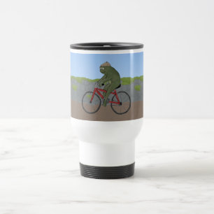 Caneca Térmica Sapo de cavalheiros em uma lata de bicicleta